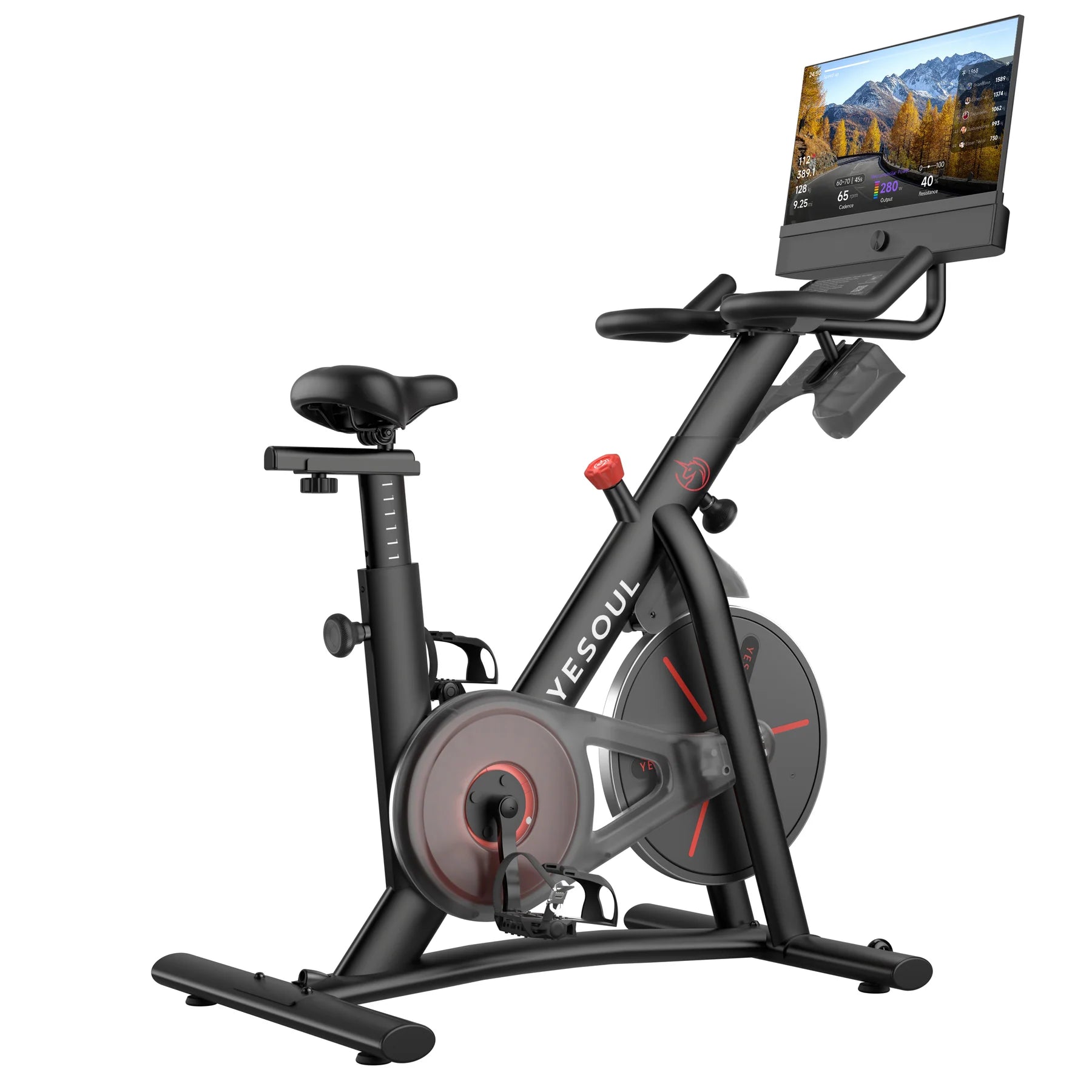 YESOUL G1M Plus Bike – Cyclette da Casa con Schermo 21.5" Full HD Rotante, 100 Livelli di Resistenza Magnetica e Connessione App