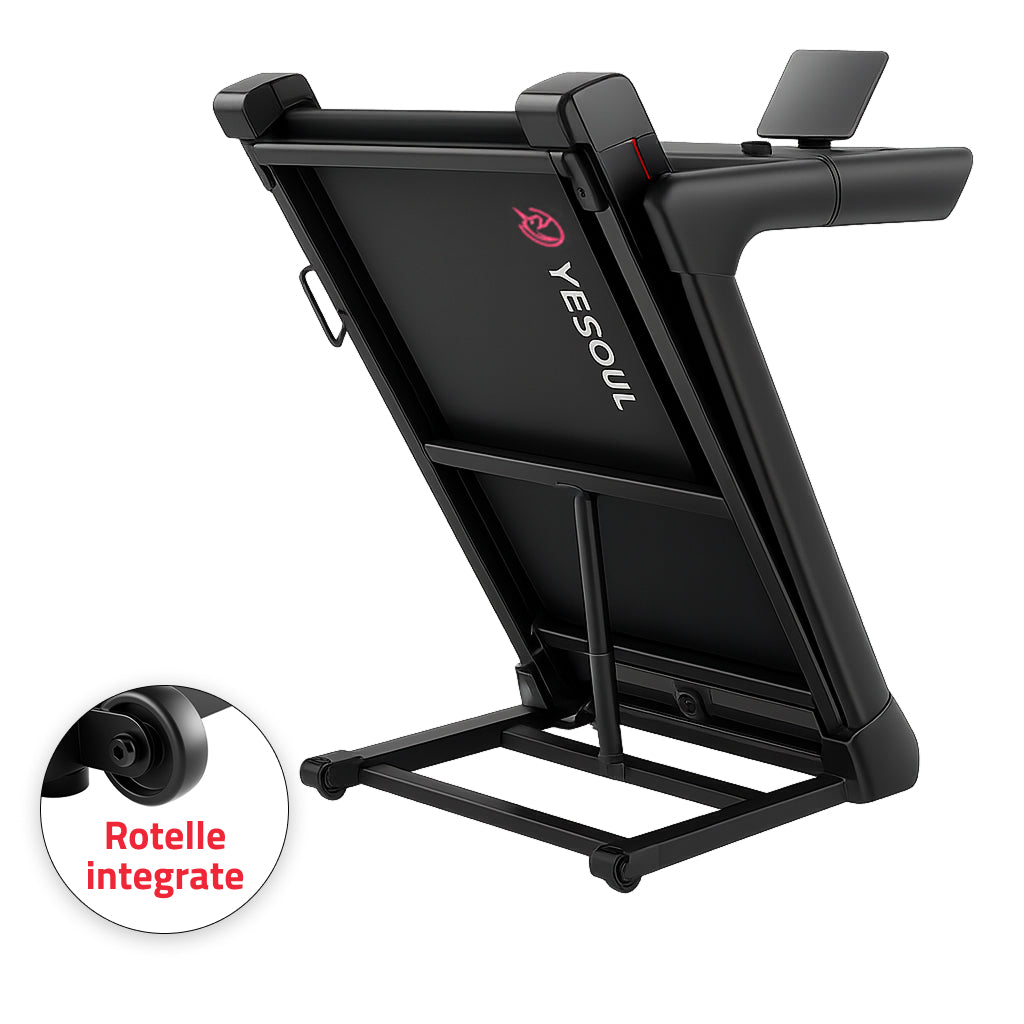 Yesoul T3 Pro – Tapis Roulant Pieghevole con Inclinazione Elettrica 10% e Motore Silenzioso Brushless