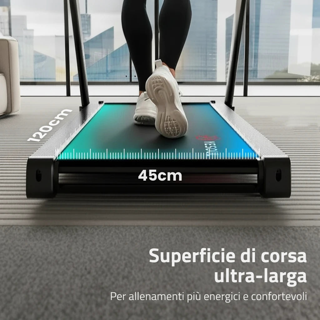 Superficie di corsa del tapis roulant Yesoul T3 Pro con larghezza di 45 cm