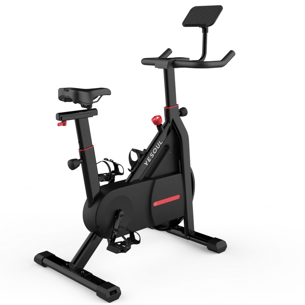YESOUL C1A – Spin bike interattiva per casa, resistenza magnetica 100 livelli, app Yesoul / Zwift / Kinomap, silenziosa e compatta