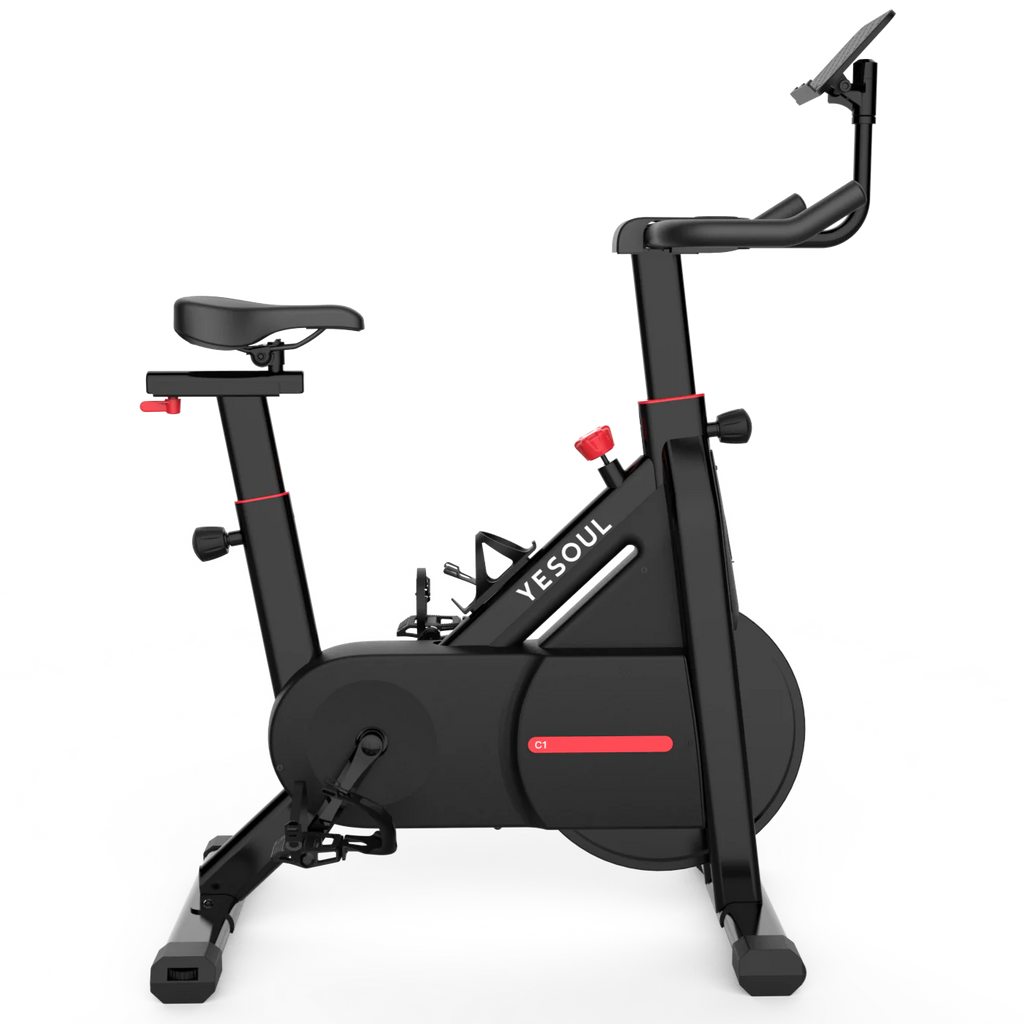 YESOUL C1A – Spin bike interattiva per casa, resistenza magnetica 100 livelli, app Yesoul / Zwift / Kinomap, silenziosa e compatta